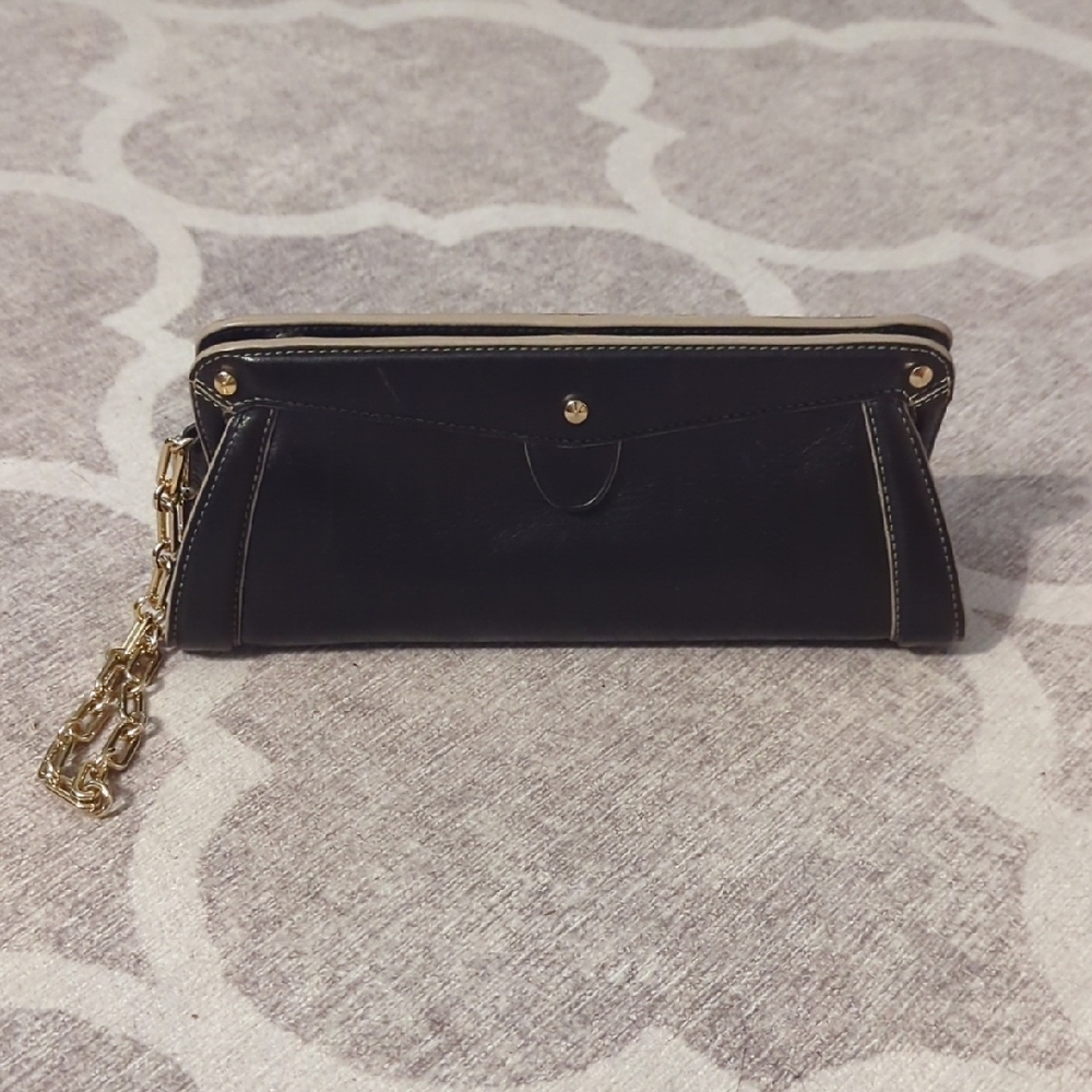 Vintage COLE HAAN Black LEATHER Clutch